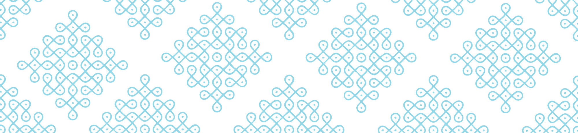 Graphic: black pixelated lattice forming diamonds on turquoise background